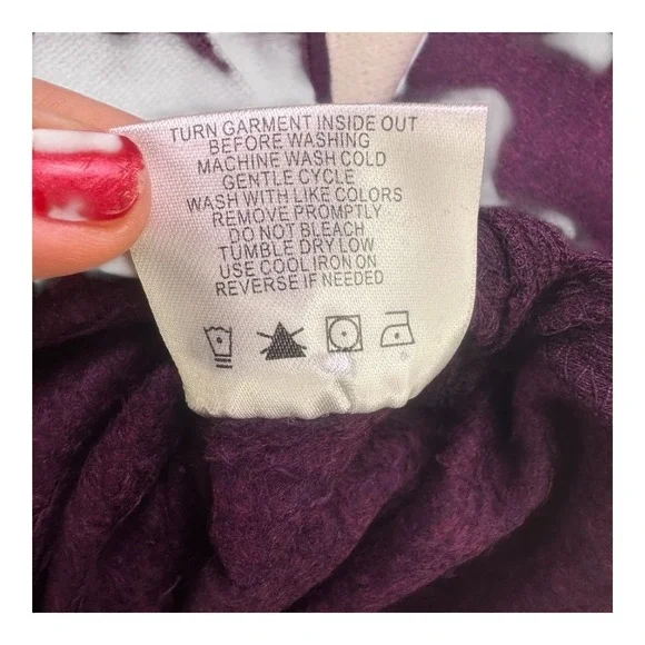 Threads 4 Thought Plum Fleece Lined Crewneck Sweatshirt XS NWT - Picture 6 of 16